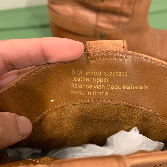 Franco Sarto Waco Camel Brown Leather Western Cowboy Boot Women’s Size 8 - Picture 6 of 8
